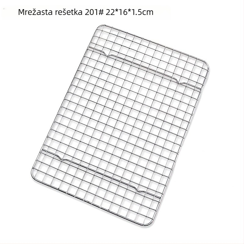 Mreža za hlađenje i pečenje od nehrđajućeg čelika 304, kvadratnog oblika, mreža za kuhanje na pari, ojačana konstrukcija