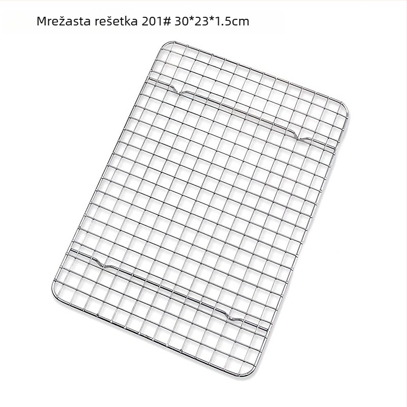 Mreža za hlađenje i pečenje od nehrđajućeg čelika 304, kvadratnog oblika, mreža za kuhanje na pari, ojačana konstrukcija