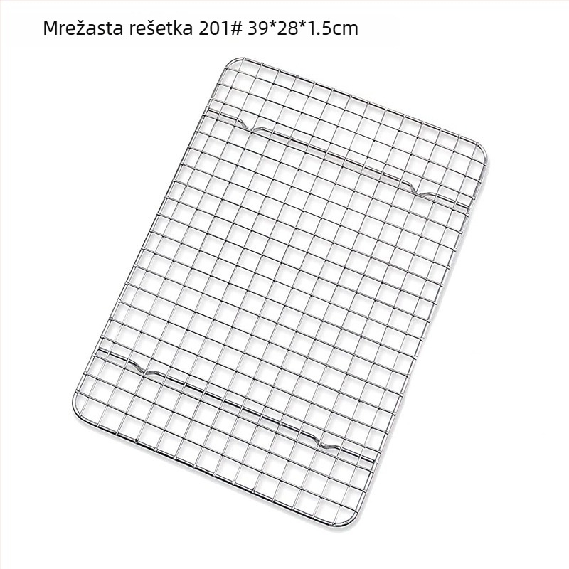 Mreža za hlađenje i pečenje od nehrđajućeg čelika 304, kvadratnog oblika, mreža za kuhanje na pari, ojačana konstrukcija