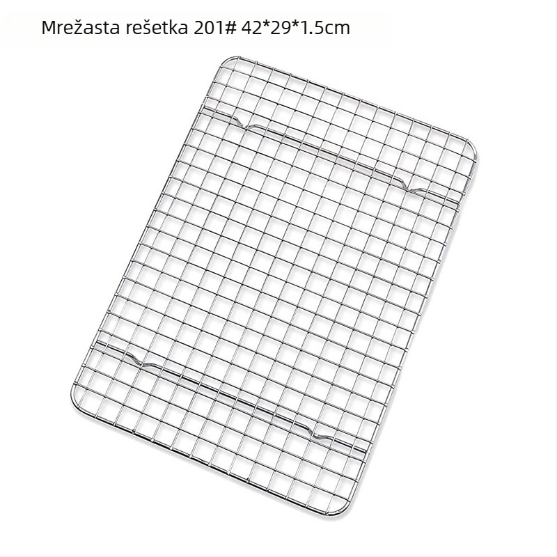 Mreža za hlađenje i pečenje od nehrđajućeg čelika 304, kvadratnog oblika, mreža za kuhanje na pari, ojačana konstrukcija
