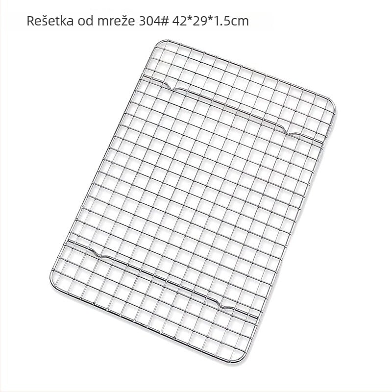 Mreža za hlađenje i pečenje od nehrđajućeg čelika 304, kvadratnog oblika, mreža za kuhanje na pari, ojačana konstrukcija