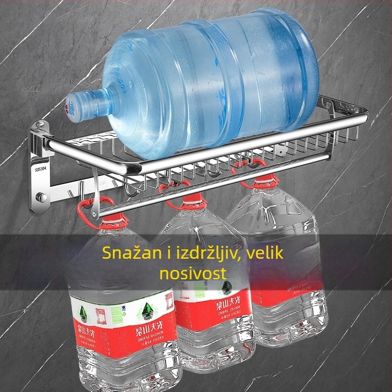 Držač ručnika od nehrđajućeg čelika za kupaonicu, zidni, bez bušenja, s usisnom čašicom