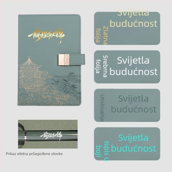 Guochao stil kulturno-kreativni A5 bilježnica u kutiji s prilagođenim logotipom, korporativni dnevnik sastanaka i planer