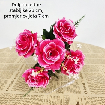 Umjetni buket ruža za kućnu dekoraciju