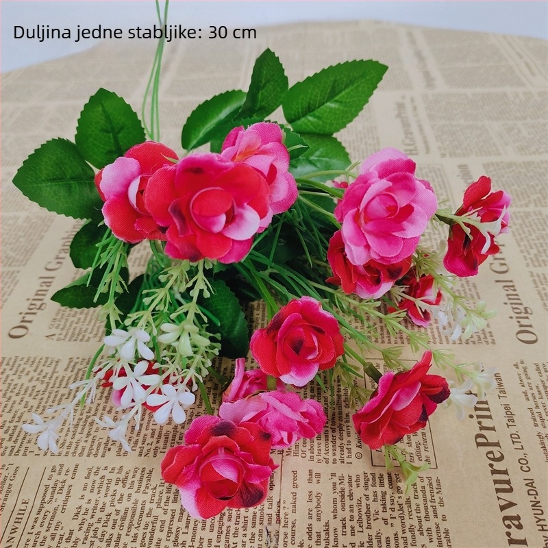 Umjetni buket ruža za kućnu dekoraciju