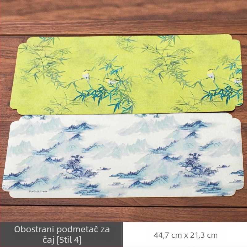 Nova kineska Zen stil podloga za čajni stol s brokatom, vodootporna i otporna na toplinu, upijajuća i izolacijska podloga za čajnu posudu