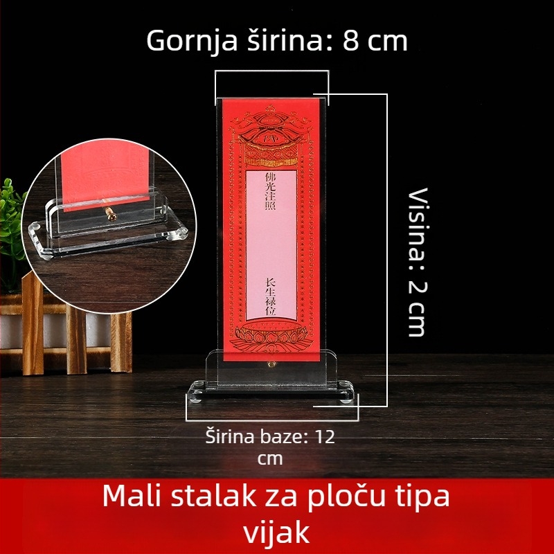 Prozirni akrilni držači pločica za molitvene pločice, velike i male