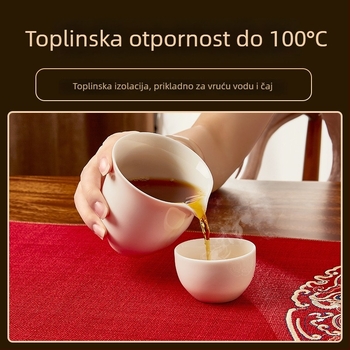 Dvostrani vodootporni izvezeni stolni runner u kineskom stilu, zen inspiriran vintage materijal