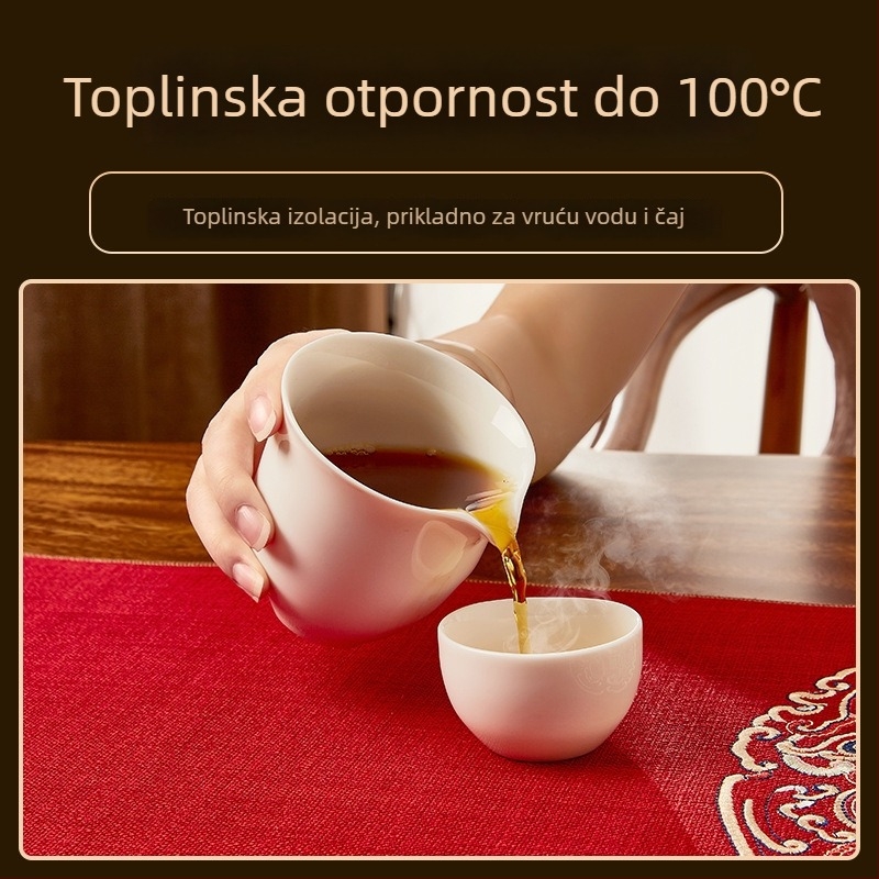 Dvostrani vodootporni izvezeni stolni runner u kineskom stilu, zen inspiriran vintage materijal