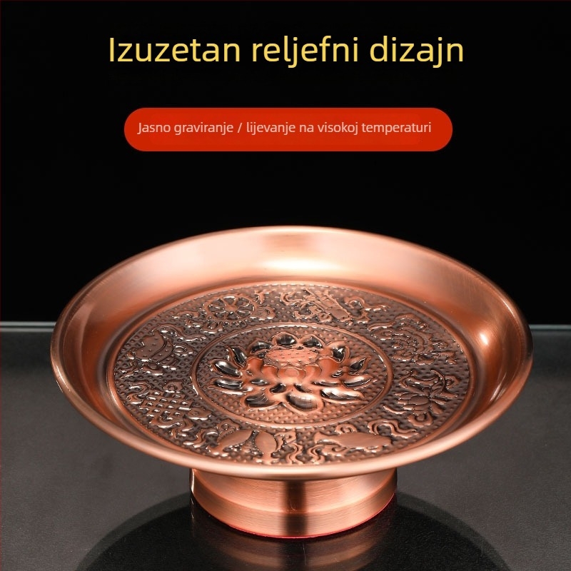 Aluminijski tanjur za voće za kućnu upotrebu, tanjur za darove pred Budom i Bogom bogatstva, darovni tanjur u budističkom hramu