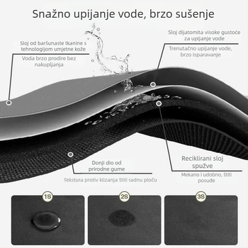 Nova podloga za čaj u kineskom stilu zen od diatomske gline, vintage stolni runner, apsorbirajuća podloga za šalice