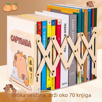 Kapibala Prilagodljivi stolni držač za knjige za učenike, veliki sklopivi metalni držač knjiga