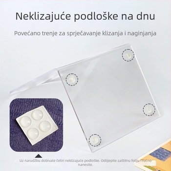 Akrilni L-oblik držač knjiga, stolni držač knjiga, u bojama i prozirnim varijantama