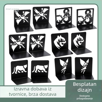 Metalni kvadratni nosač za knjige s izrezbarenim zmajevim dizajnom za radni stol, dar učeniku