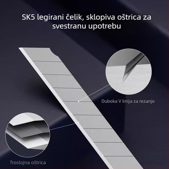 Crtni nož s srebrnom oštricom, mali promjer, oštar studentski nož za crtanje i likovnu umjetnost, ručni rad, snažan otvarač kutija