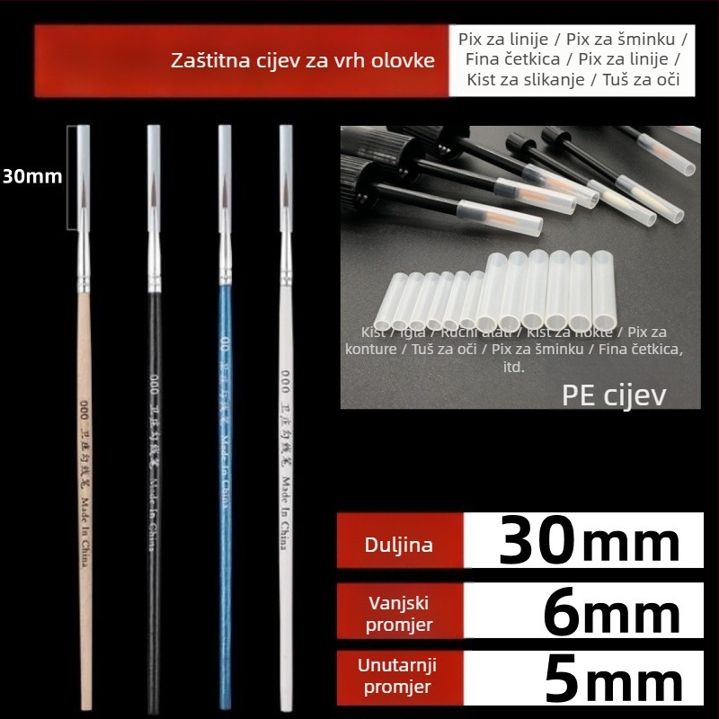 Plastična zaštitna kapica za vrh četkica za eyeliner, obrve i nokte