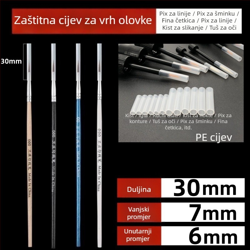 Plastična zaštitna kapica za vrh četkica za eyeliner, obrve i nokte