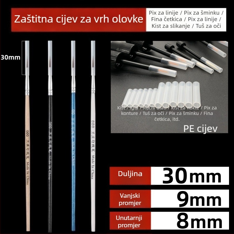 Plastična zaštitna kapica za vrh četkica za eyeliner, obrve i nokte