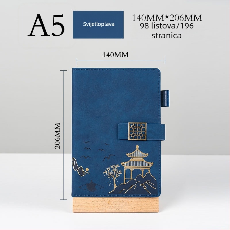 A5 poslovni bilježnica u kutiji poklona s prilagođenim logom – uredske bilješke sa sastancima