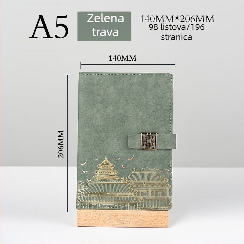 A5 poslovni bilježnica u kutiji poklona s prilagođenim logom – uredske bilješke sa sastancima