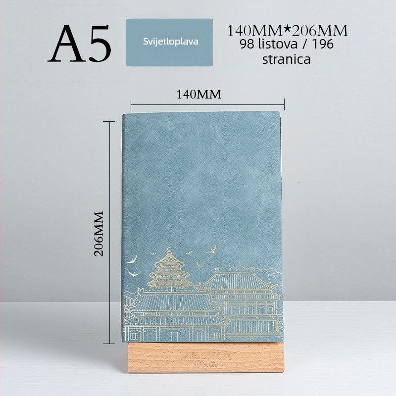 A5 poslovni bilježnica u kutiji poklona s prilagođenim logom – uredske bilješke sa sastancima