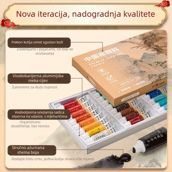 Set pigmenta za kinesko slikanje za početnike, kompletan set alata za kinesko slikanje tintom, paleta za učenike, dječji umjetnički materijali