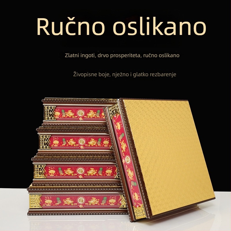 Drvena osnova za Buddinu statuu, za kućno štovanje, podignuta oltarna podloga, ukras za hram