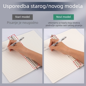 Bilježnica s izmjenjivim listovima, PP omot, B5 s vodoravnim linijama, A5, više veličina