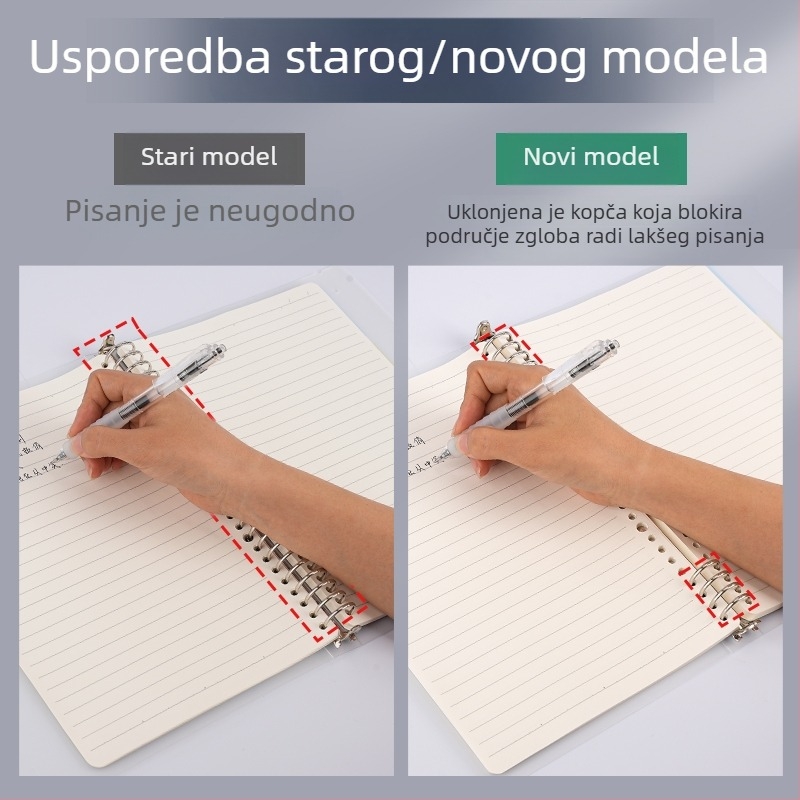 Bilježnica s izmjenjivim listovima, PP omot, B5 s vodoravnim linijama, A5, više veličina