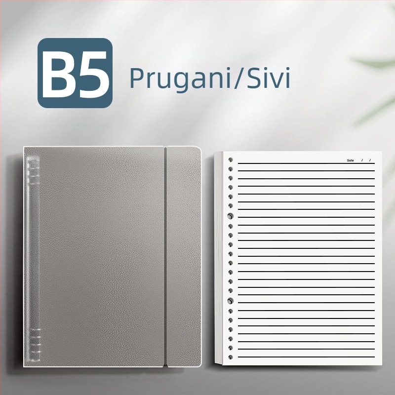 Bilježnica s izmjenjivim listovima, PP omot, B5 s vodoravnim linijama, A5, više veličina
