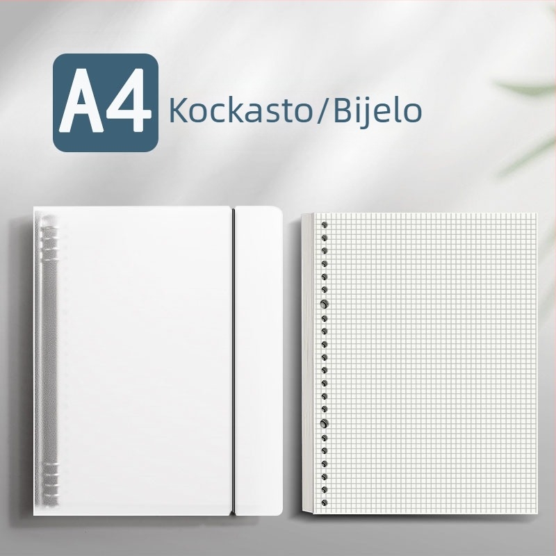 Bilježnica s izmjenjivim listovima, PP omot, B5 s vodoravnim linijama, A5, više veličina