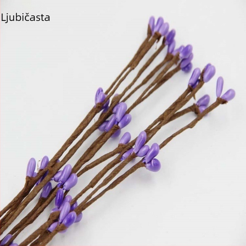 Materijal za tkanje umjetne girlande od ratana, tvrda štapić, umjetna biljka od ratana, DIY girlanda 40 cm s malim bobicama