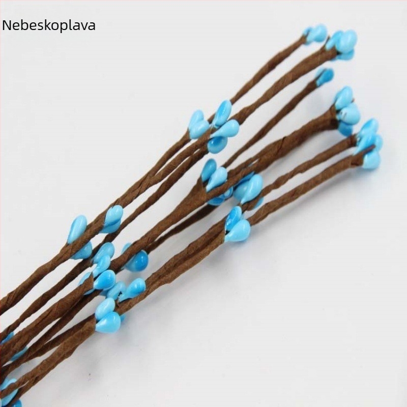Materijal za tkanje umjetne girlande od ratana, tvrda štapić, umjetna biljka od ratana, DIY girlanda 40 cm s malim bobicama