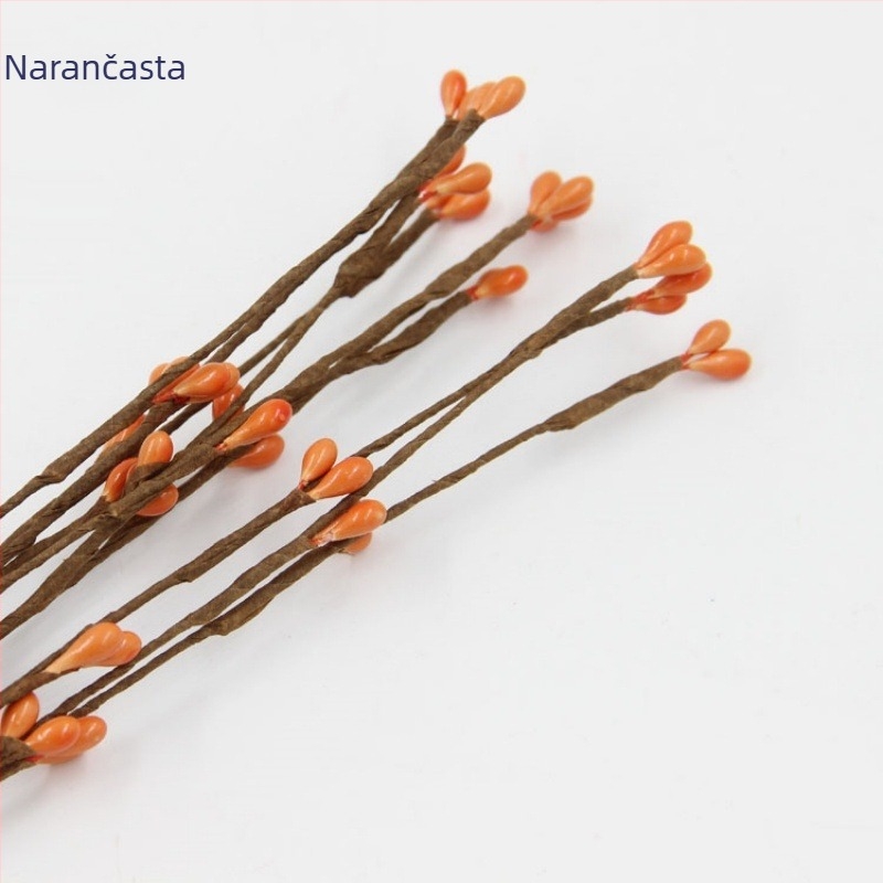 Materijal za tkanje umjetne girlande od ratana, tvrda štapić, umjetna biljka od ratana, DIY girlanda 40 cm s malim bobicama