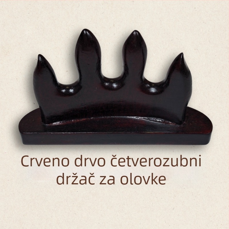 Držač za četkice i olovke od drveta, oblik planine, japanski stil