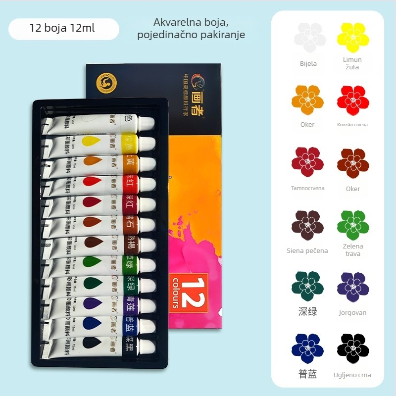Painter set boja: akrilne, akvarelne i gouache za početnike, 36 boja u kutiji