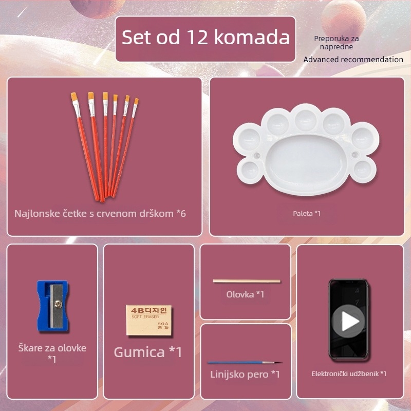 Painter set boja: akrilne, akvarelne i gouache za početnike, 36 boja u kutiji