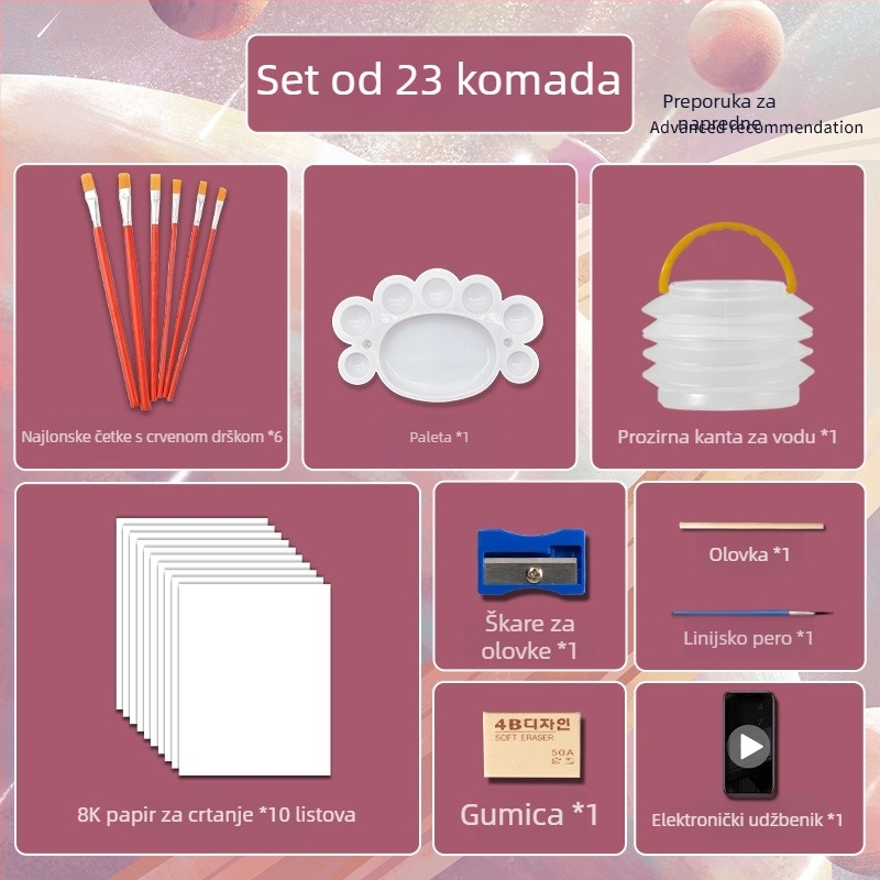 Painter set boja: akrilne, akvarelne i gouache za početnike, 36 boja u kutiji