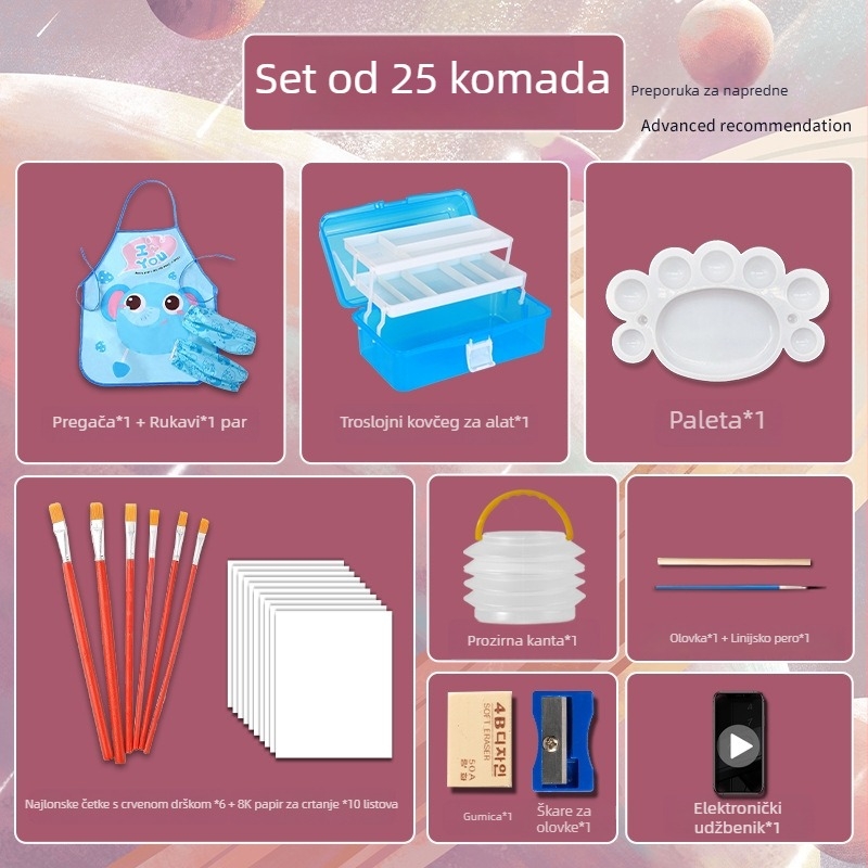 Painter set boja: akrilne, akvarelne i gouache za početnike, 36 boja u kutiji