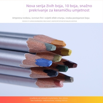 Keramičke podglazurne bojice za DIY crtanje, 10 boja
