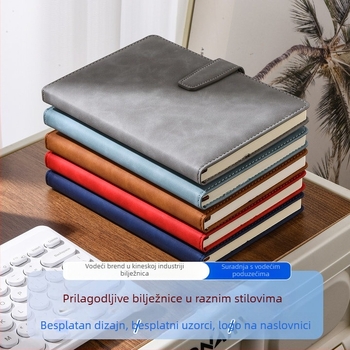 B5 bilježnica s debelim mekanim omotom od umjetne kože za poslovnu i uredsku upotrebu, jednostavan dnevnik za sastanke, visokokvalitetan bilježnik, prilagodljiv format B5
