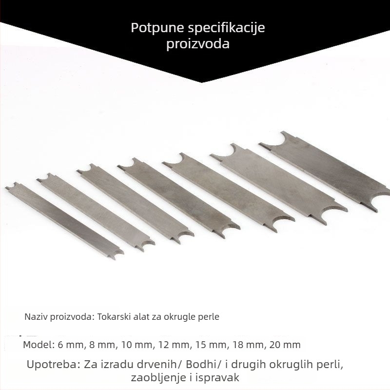 Drvoobradni tokar za kugličaste perle i budističke perle, ručni dvostruki rezni alat za cilindrične perle