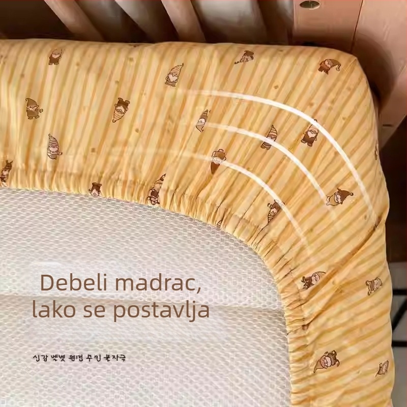 Pamukasti prilagođeni list za kolijevku, 100% pamuk, za novorođenčad, navlaka za madrac s gumicom, mekan i nježan prema koži
