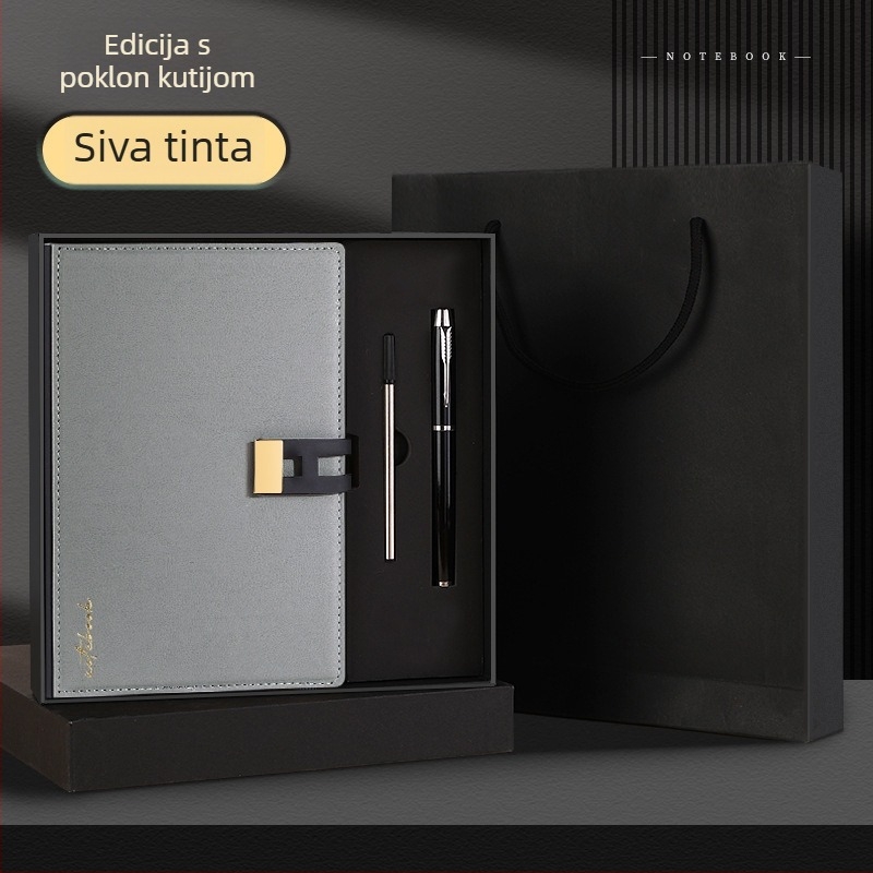 Prilagodljiv rokovnik s logotipom i gravurom na olovku, PU kožni dnevnik za ured