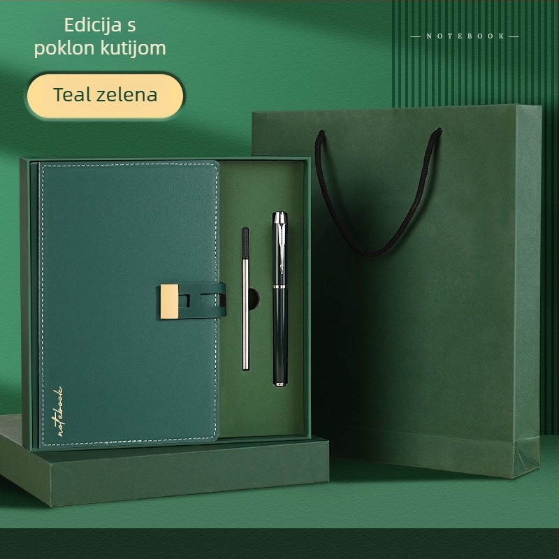 Prilagodljiv rokovnik s logotipom i gravurom na olovku, PU kožni dnevnik za ured