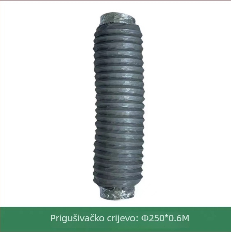 PE cijev za sustav svježeg zraka – tlumič buke na izlazu, izolacija aluminijskom folijom, teleskop crijevo