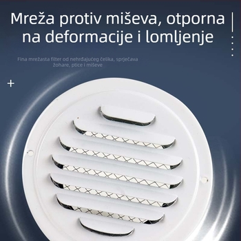Kružni izlaz zraka od 304 nehrđajućeg čelika za kuhinjsku napa