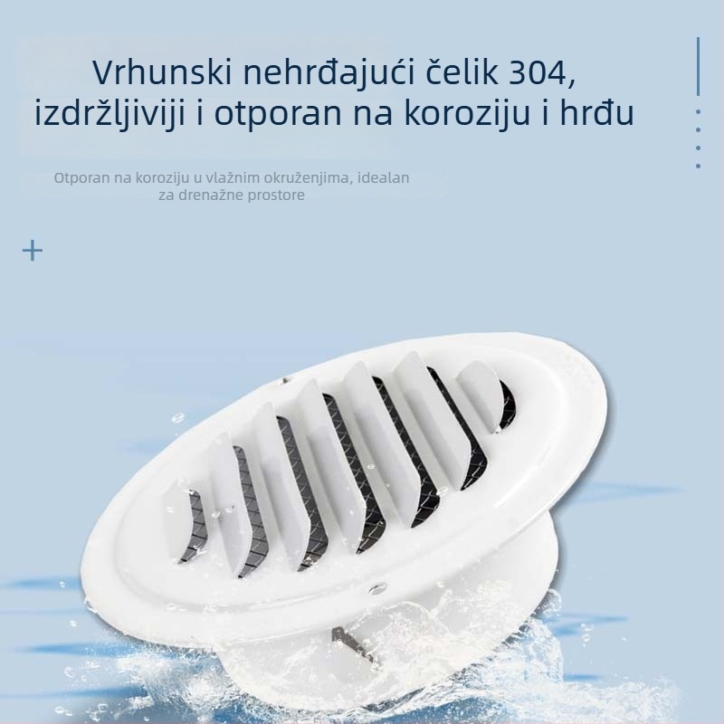 Kružni izlaz zraka od 304 nehrđajućeg čelika za kuhinjsku napa