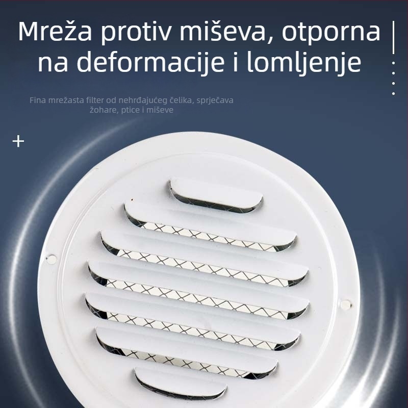 Kružni izlaz zraka od 304 nehrđajućeg čelika za kuhinjsku napa