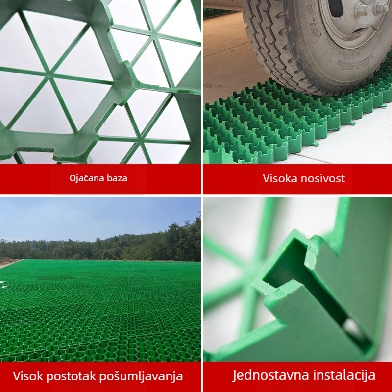 Plastična mreža za travu za krajobrazno uređenje – pogodna za parkirališta, pristup vatrogascima i zaštitu nagiba